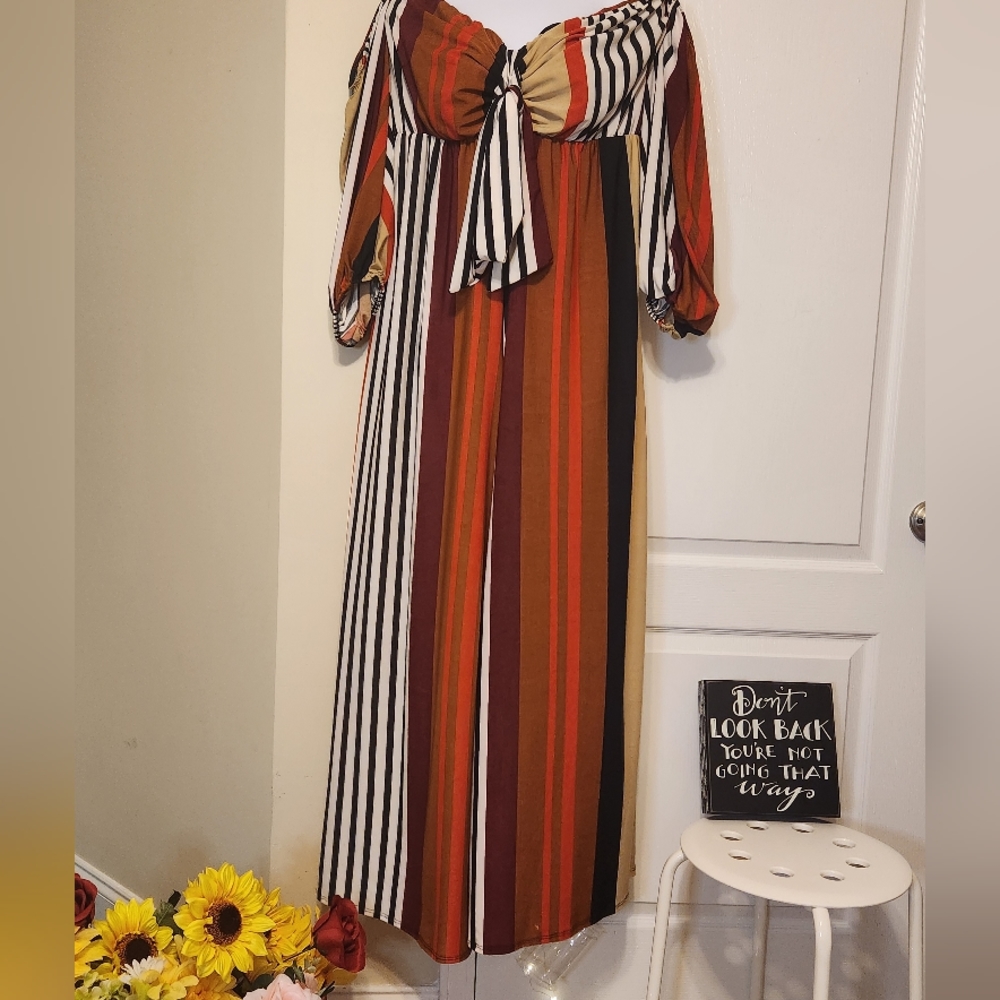 Plus Size Off Shoulder Jumpsuit